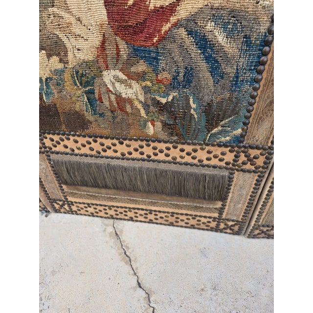 18th Century French Tapestry Screen With Figures Picking Fruit For Sale - Image 4 of 13