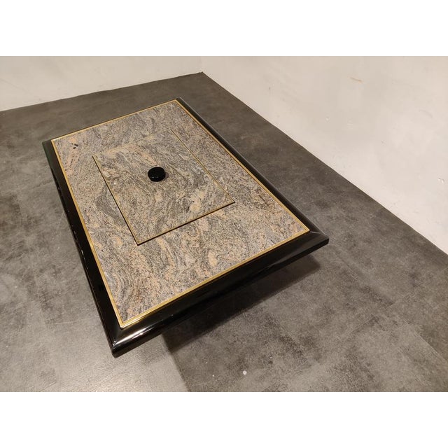 Brown Vintage Hidden Bar Coffee Table from Fedam, 1980s For Sale - Image 8 of 12