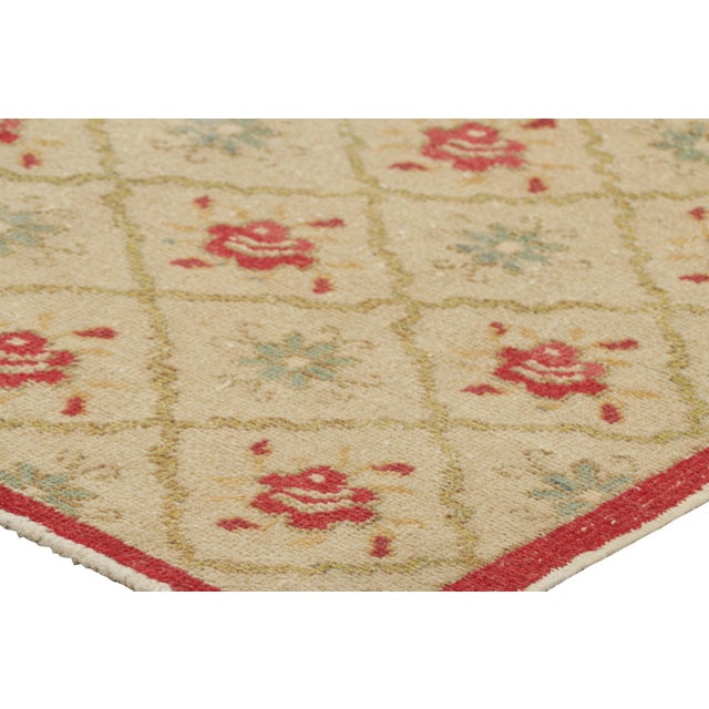 Vintage Turkish Rug With Red & Blue Floral Patterns - Rug & Kilim For Sale In New York - Image 6 of 7