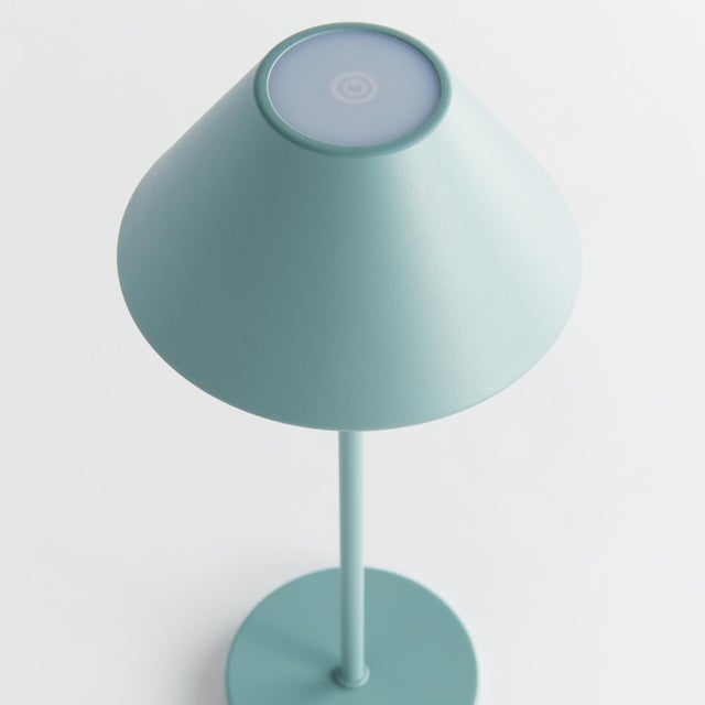 Boho Chic Alluna Cordless Led Lamp 14" - Seafoam For Sale - Image 3 of 10