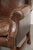 Large English Dark Cognac-colored Cowhide Leather Wing Armchairs, Set of 2 For Sale - Image 12 of 14