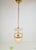 Vintage Brass and Mounted Glass Hundi Lantern Bell Lamp, 1950s For Sale - Image 11 of 13