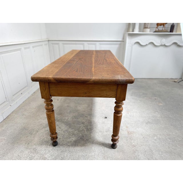 Vintage Oak Worktable, 1960s For Sale - Image 6 of 9