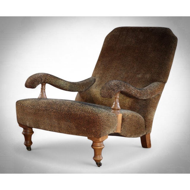 Up for grabs here is a stunning John Sankey 'Byron' Steamer Leopard Jungle themed sublime armchair in gorgeous design with...