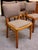 1950s Set of Vintage English Oak Dining Chairs W/ Upholstered Back & Seat by G-Plan Furniture, Uk c.1950 For Sale - Image 5 of 9
