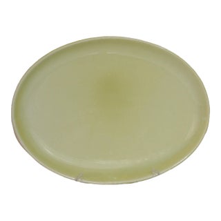 Mid Century Modern Russel Wright Iroquois Large Oval Chartreuse Serving Platter For Sale