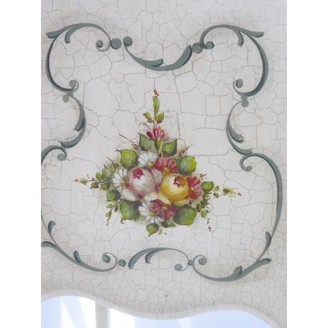 Antique Venetian Louis XV Hand-Painted Floral Nightstand with Drawers, 1920s For Sale - Image 11 of 12