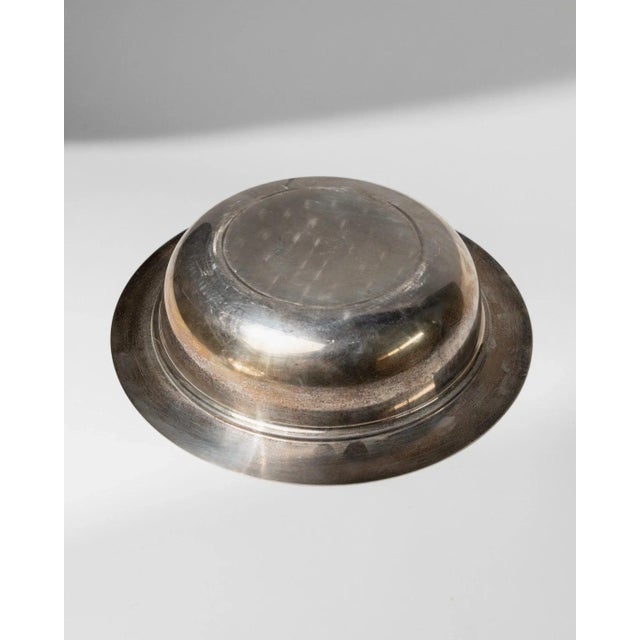 Vintage Silver-Plated Pumpkin Bowl with Lid, 1940s For Sale - Image 5 of 11