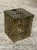 Brass Faux Bamboo Tissue Box Cover. Hollywood Regency Style Basketweave Tissue Box Cover.