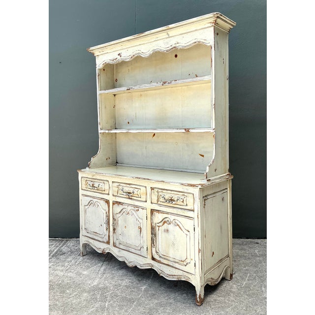 Vintage Habersham Plantation Patinated Hutch For Sale - Image 9 of 12