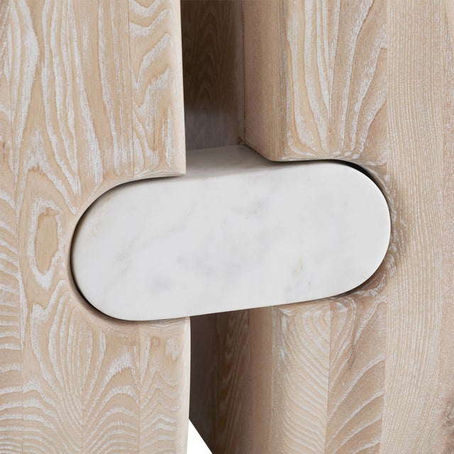 Arteriors Home Arteriors Home Melt White Marble Large Dining Table For Sale - Image 4 of 9