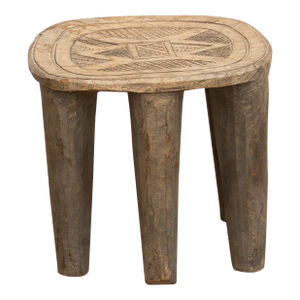 Finely Carved Nupe Pedestal Table