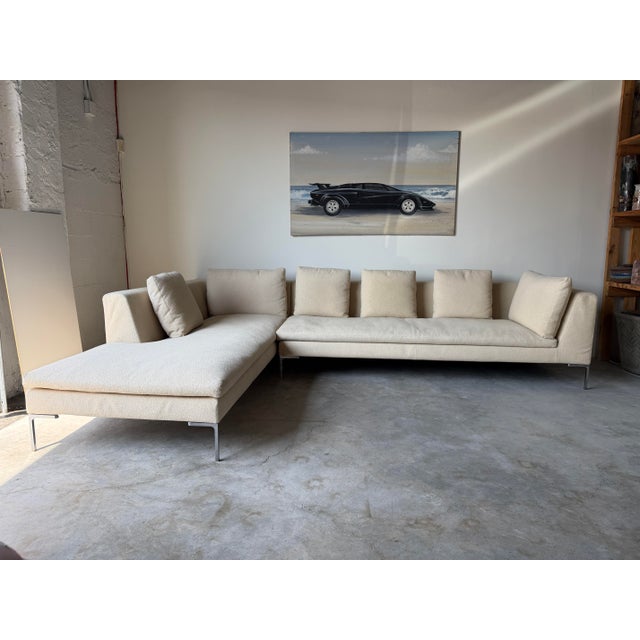 Mid-Century Modern B&b Italia Charles Corner Sectional Sofa by Antonio Citterio For Sale - Image 3 of 18