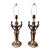 A Pair of Hollywood Regency Neoclassical Revival Style Trophy Table Lamps. Circa 1960s For Sale