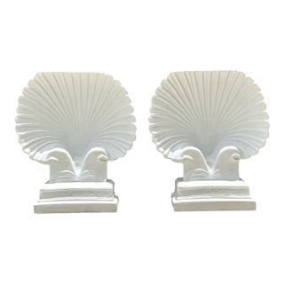 Vintage Clam Shell Pedestals - Set of 2 For Sale