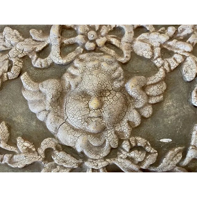 Italian Italian Angel Wall Plaque – Cherub in Plaster and Wood For Sale - Image 3 of 8