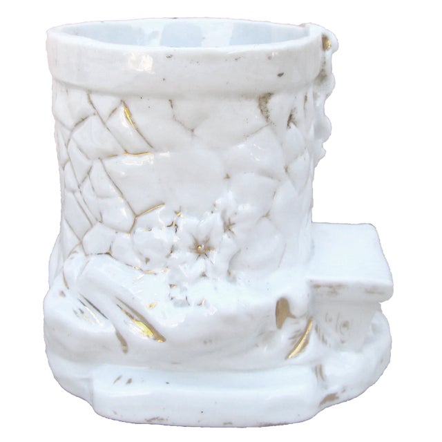 Victorian Porcelain Wishing Well Humidor / Match Striker For Sale - Image 3 of 6