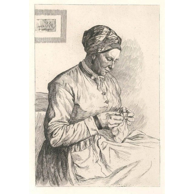 La ravaudeuse de cesson is a wonderful black and white etching on paper realized at the end of the xix century by the...