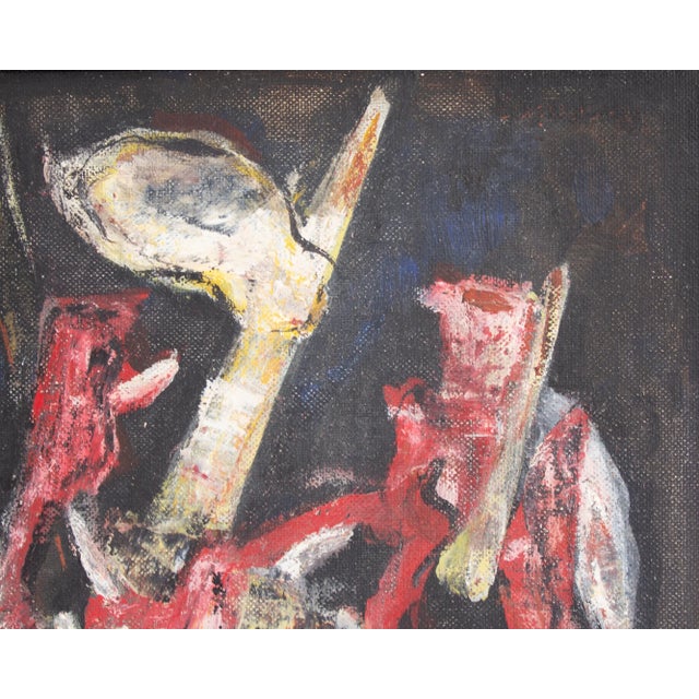 Paint Oil on Board Abstract Painting by Peter Bruning For Sale - Image 7 of 7