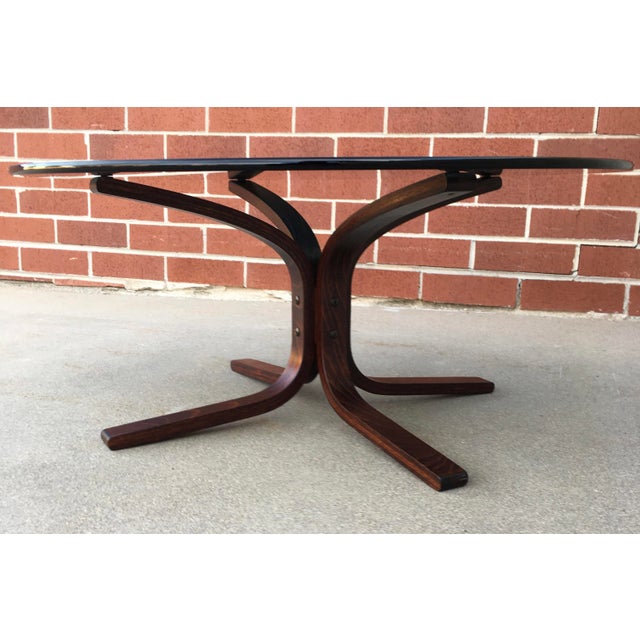 Wood Scandinavian Modern Bentwood “Siesta” Coffee Table Ingmar Relling for Westnofa Norway For Sale - Image 7 of 13