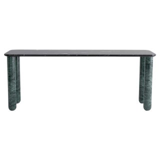 Large Black and Green Marble Sunday Dining Table by Jean-Baptiste Souletie For Sale