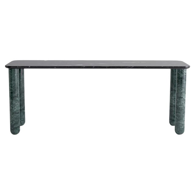 Large Black and Green Marble Sunday Dining Table by Jean-Baptiste Souletie For Sale