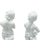 Late 20th Century Pair Andrea by Sadek Cherub Statues Figures Ceramic White 10"h For Sale - Image 5 of 12