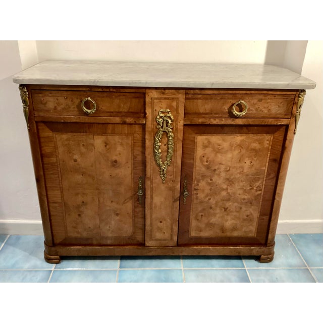 Antique French Buffet in Burl Wood and Bronzes, 1800s For Sale - Image 15 of 15