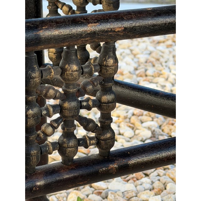 Industrial Moroccan Side Table With Round Raw Steel Top + Weathered Folding Base For Sale - Image 11 of 16