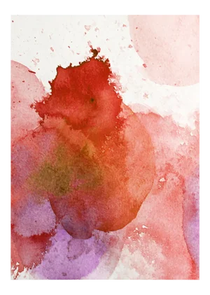 Red Pop Original Art Watercolor Framed Wall Print - Limited Edition