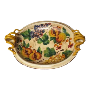 Vintage Ceramiche Aldo Fumanti Majolica Pottery Large Serving Platter