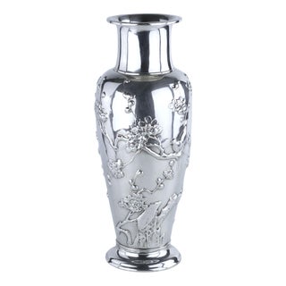 Silver Vase in the style of Japanese from Tiffany & Co., Usa, 1928 For Sale