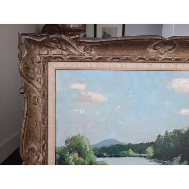Richard Jack Antique 1930's Oil Painting Ammonoosuc River New Hampshire For Sale - Image 13 of 18