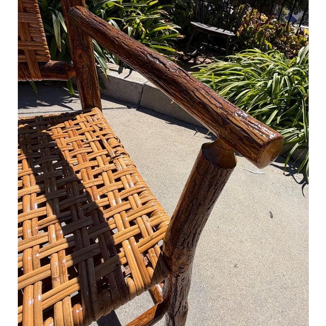 Set of Four 1930s Old Hickory Arm Chairs For Sale In Los Angeles - Image 6 of 10
