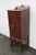 Victorian Late 1800s Victorian Inlay Carved Storage Bookcase Music Record Cabinet Bar 5637 For Sale - Image 3 of 12