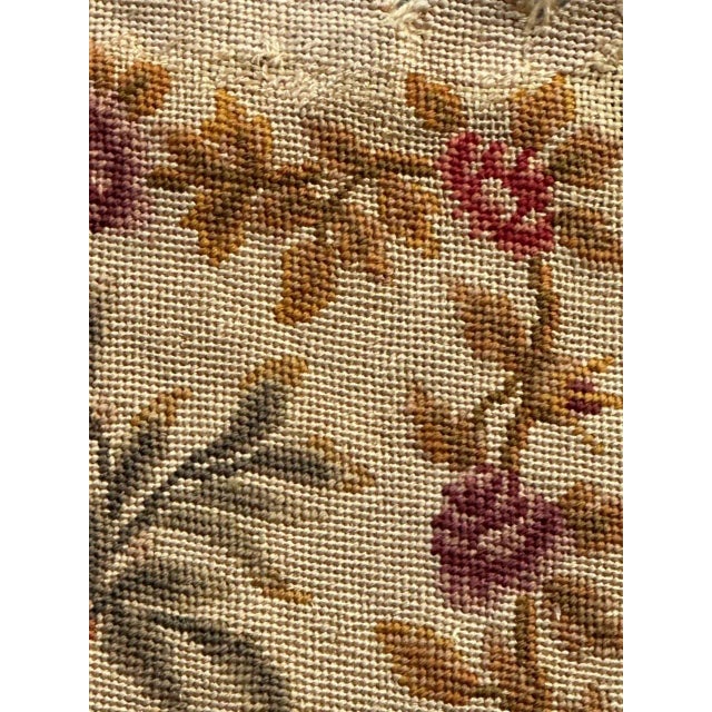 French Needlepoint Chair Cover Tapestry from Bobyrugs, 1890s For Sale - Image 5 of 12
