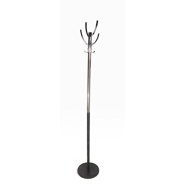 Mid-Century Modern Mid Century Chrome and Black Coat Tree Rack C. 1950/70’s For Sale - Image 3 of 12