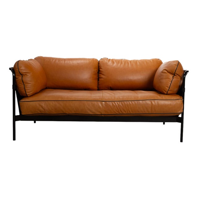 Can 2-Seater Sofa in Cognac Leather from Hay For Sale