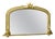 Large Decorative Gilt Arched Over Mantle Mirror For Sale