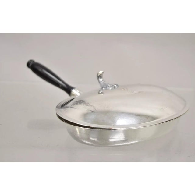 Vintage FB Rogers Silver Plated Silent Butler Crumb Catcher With Woodem Handle For Sale - Image 11 of 12