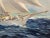 Yacht Oil Painting Sailing Off Bora Bora Louis Macouillard 1913-1987 Gilt Frame For Sale - Image 10 of 15