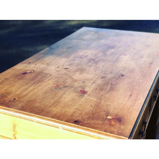 Large Pine Pedestal Desk For Sale - Image 3 of 12