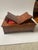 Antique Wood/Brass Inlay BIBLE BOX Floral Print The interior is red velour.