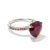 This is part of Chairish’s Fine Jewelry assortment. Natural heart shape ruby - 3 carats Natural Single cut gray diamonds...