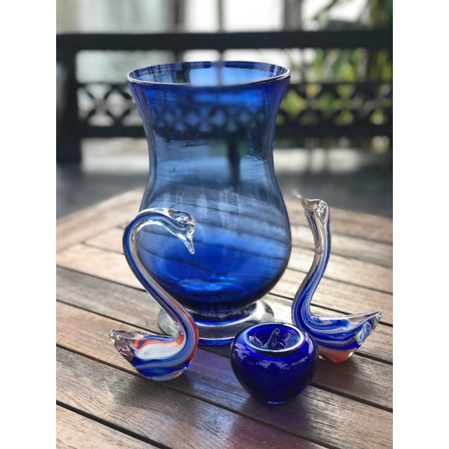 A beautiful Murano Swan glass set a great addition to any decor or collectors in great condition circa 1990s