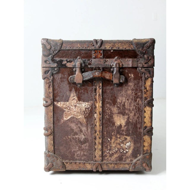 19th Century Antique Travel Trunk For Sale - Image 5 of 13