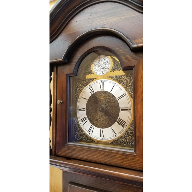 Ethan Allen Antique Pine Grandfather Clock Chairish