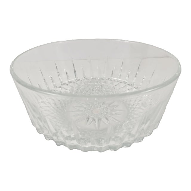 Vintage Arcoroc France Pressed Glass Trifle Bowl Chairish