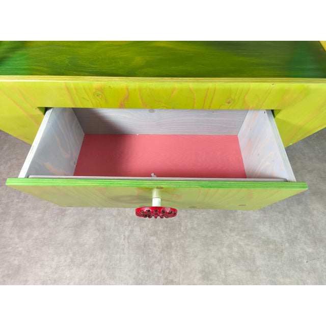 Red Vintage Radical Design Artists Chest of Drawers by Dieter Zimmermann, 1990s For Sale - Image 8 of 16