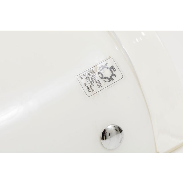 Glass 1960s Handcrafted Leucos Italian Milky White 1960s Sconces - a Pair For Sale - Image 7 of 7